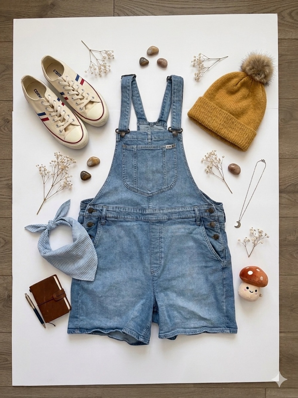 Lee Denim Short Overalls Light Wash Cottagecore 90s Size Large